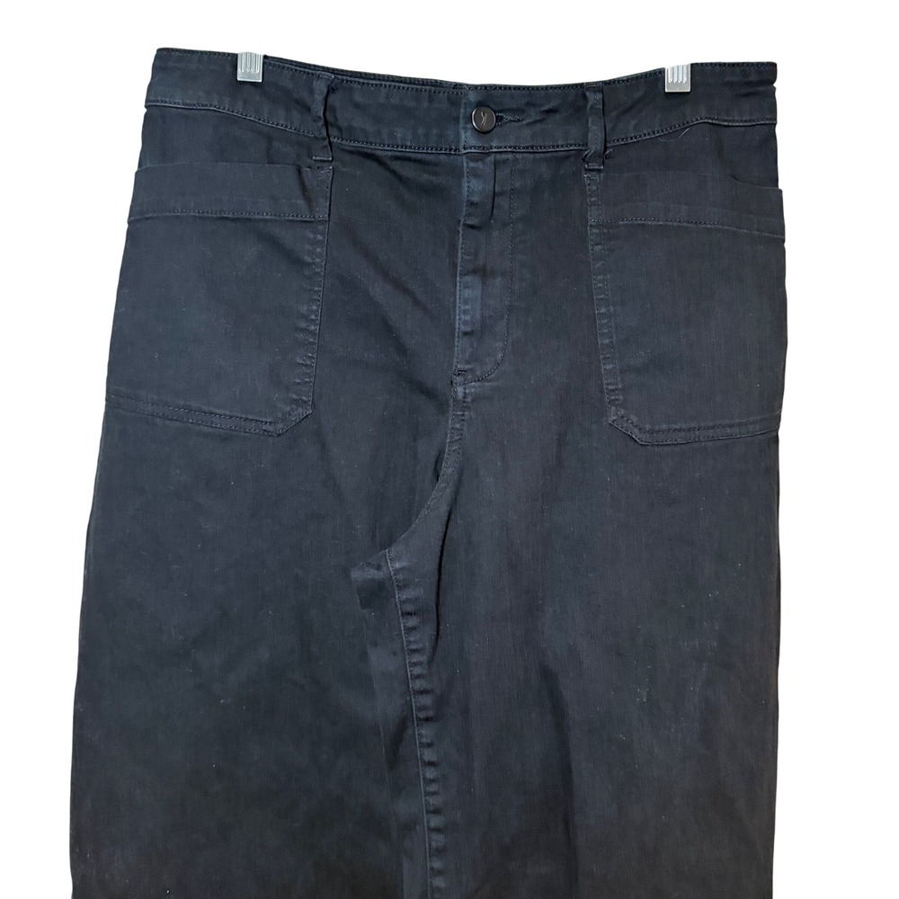 Pilcro Wide Leg Cropped Pants‎ Black Size 32 - Picture 2 of 10